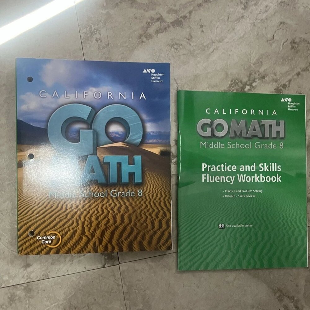 Lot of 2 HMH GO Math California Math books